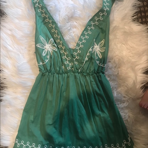Max Studio Tops | Nwtmax Studio Green White Embroidered Top | Poshmark